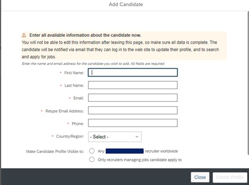 Candidate profile deletion - SAP Community