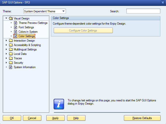 Configure Color Setting" was disabled and grey - SAP Community