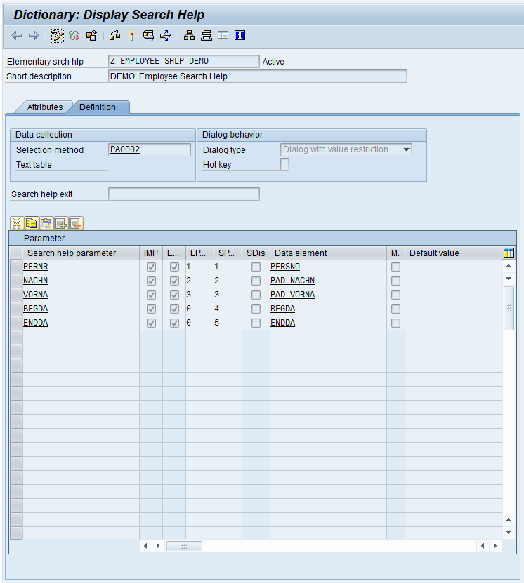 Using Importing/Exporting Search Help Parameters i... - SAP Community