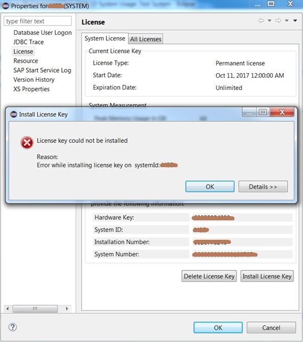 Error "License key could not be installed" on SAP ... - SAP Community