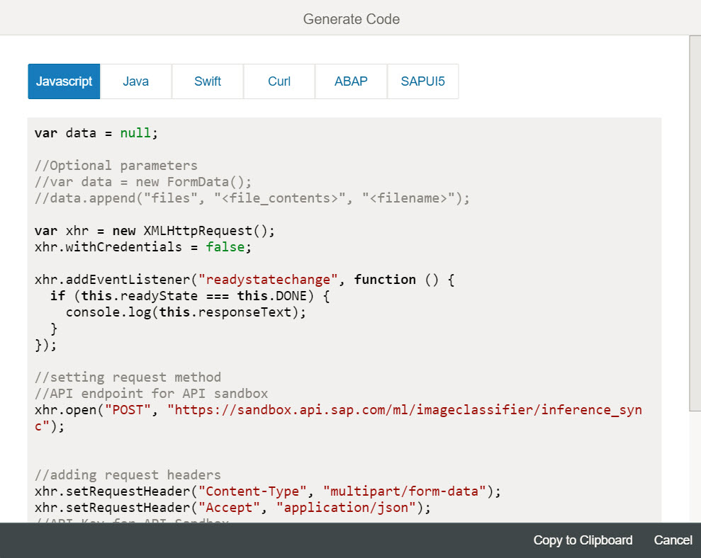 Consume Machine Learning API in SAPUI5 - SAP Community
