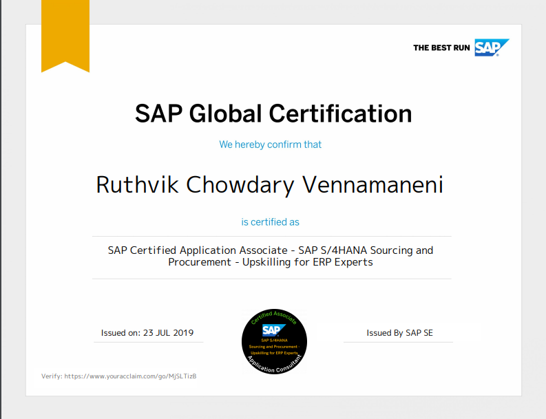 SAP Certification Download from Acclaim - SAP Community
