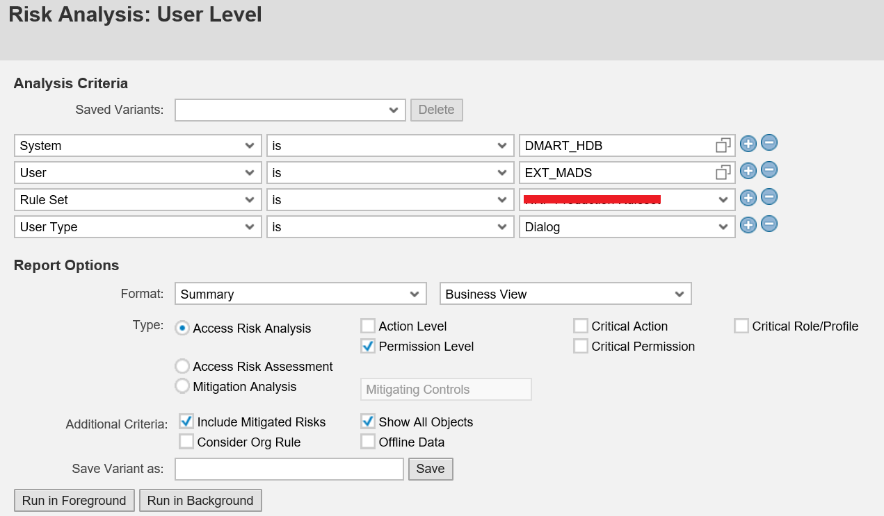 SAP GRC 10.1/12.0 - HANA DB Rule set and Risk Anal... - SAP Community