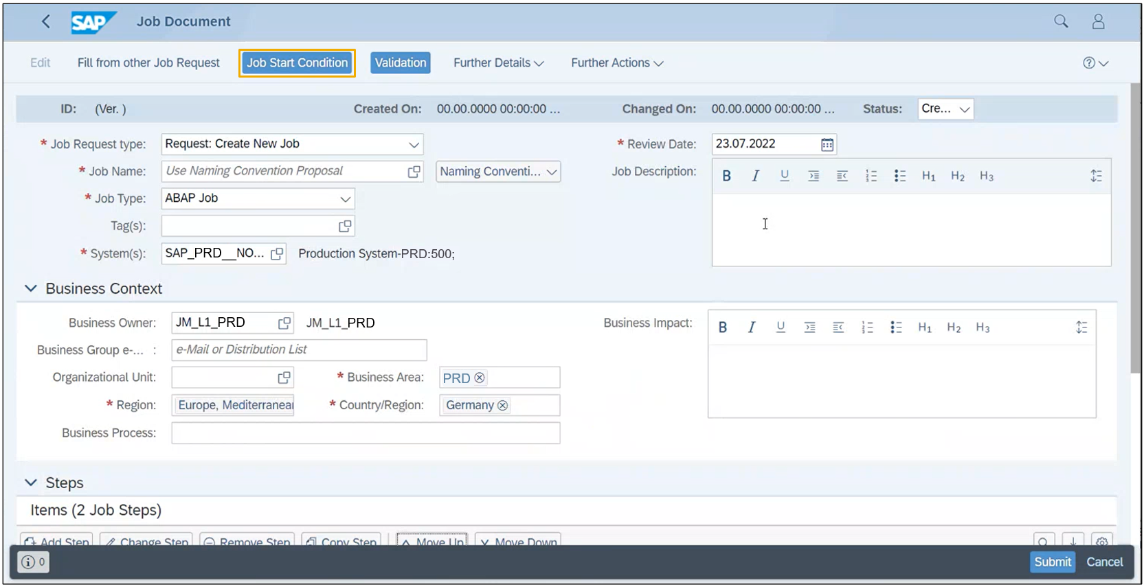IT Automation: Background Job Request and Document... - SAP Community