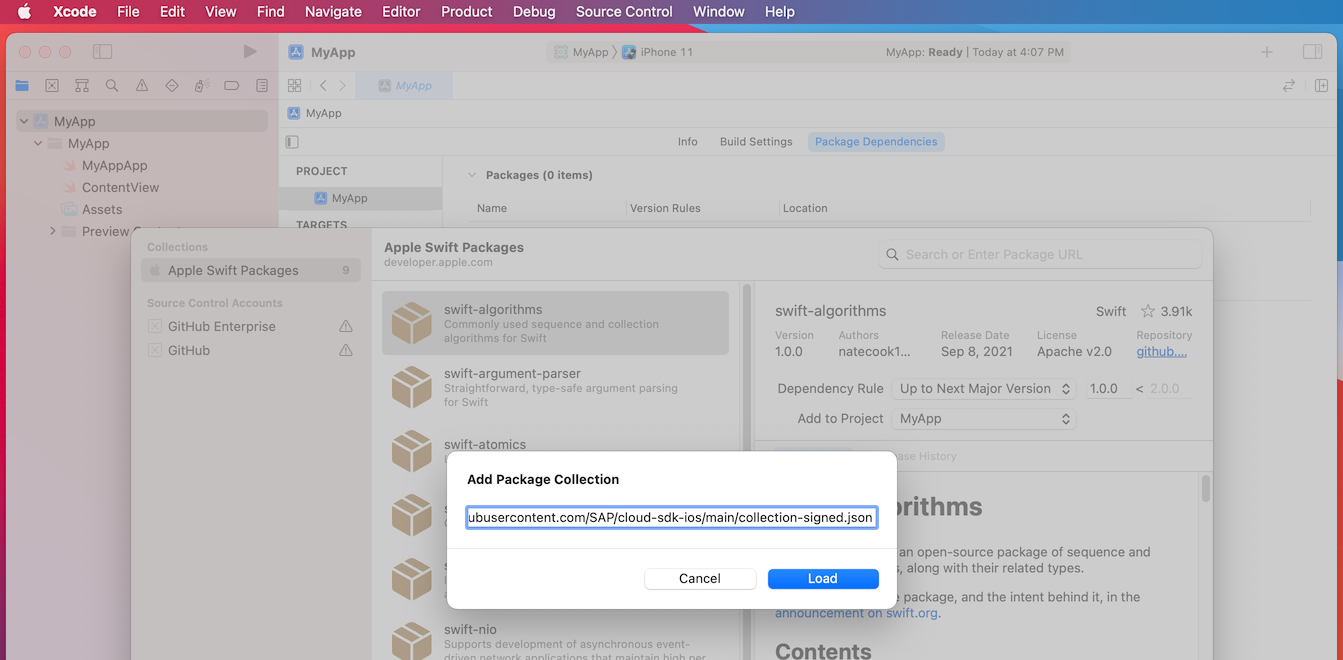 Package Collection for Swift Packages provided by ... - SAP Community