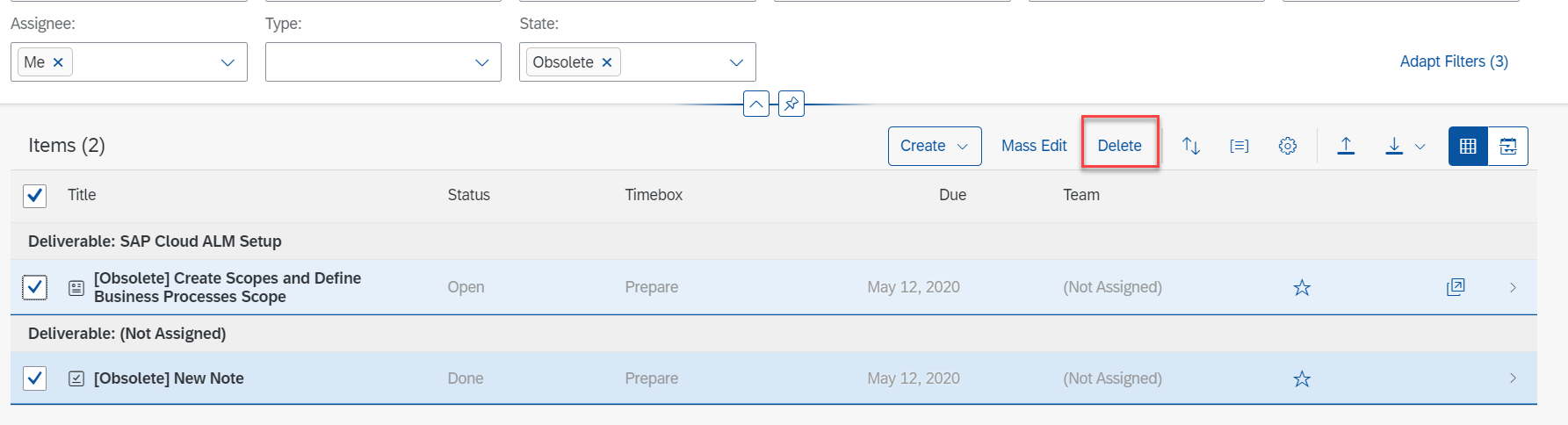 SAP Cloud ALM Important Change: Set Tasks, Require... - SAP Community