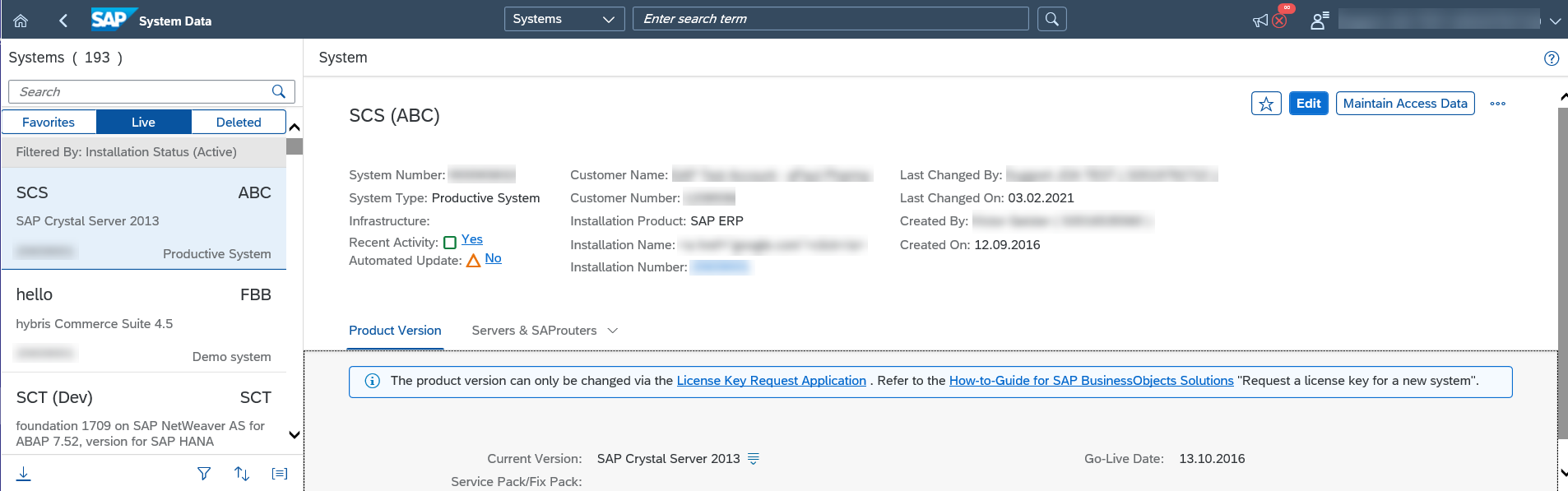 Installation. Number Unable to Report an Incident for an On-premise ins... - SAP Community
