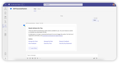 Quick actions in Microsoft Teams