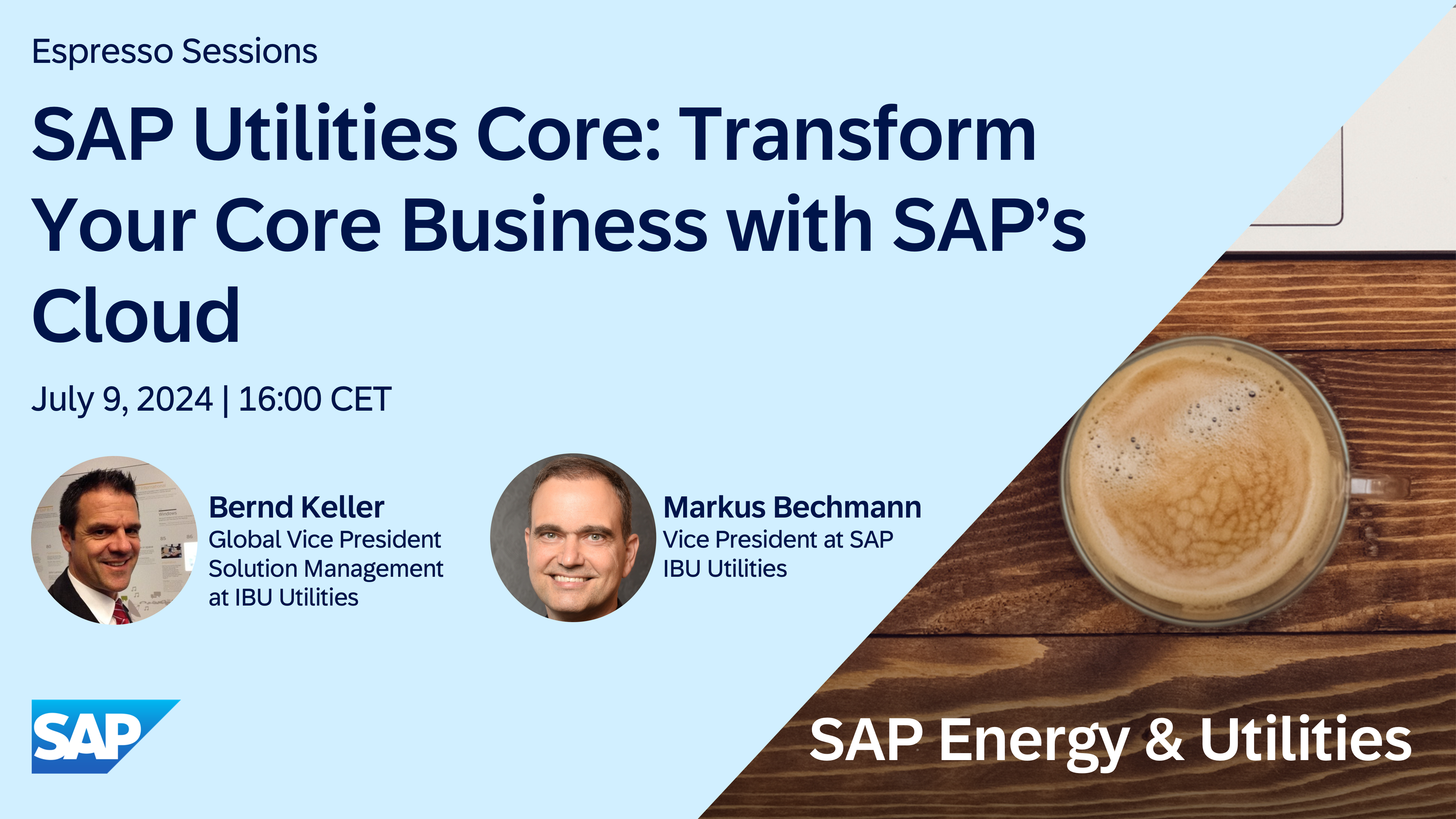 Espresso Session: SAP Utilities Core – Transform Y... - SAP Community