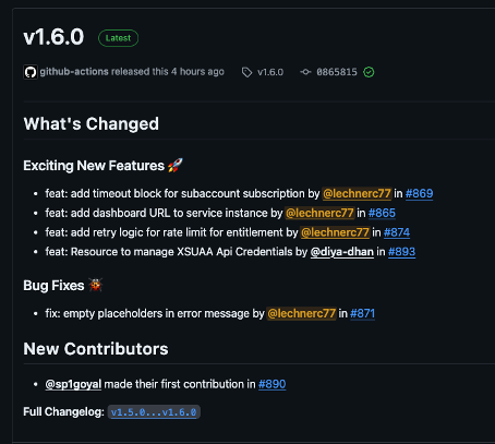 Terraform Provider for SAP BTP version 1.6.0 – what’s new