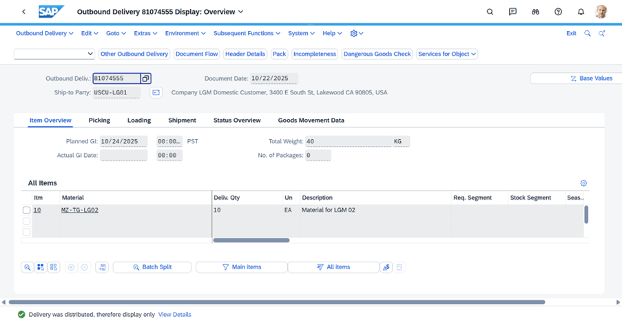 Master Logistics Series :Outbound Logistics with S... - SAP Community