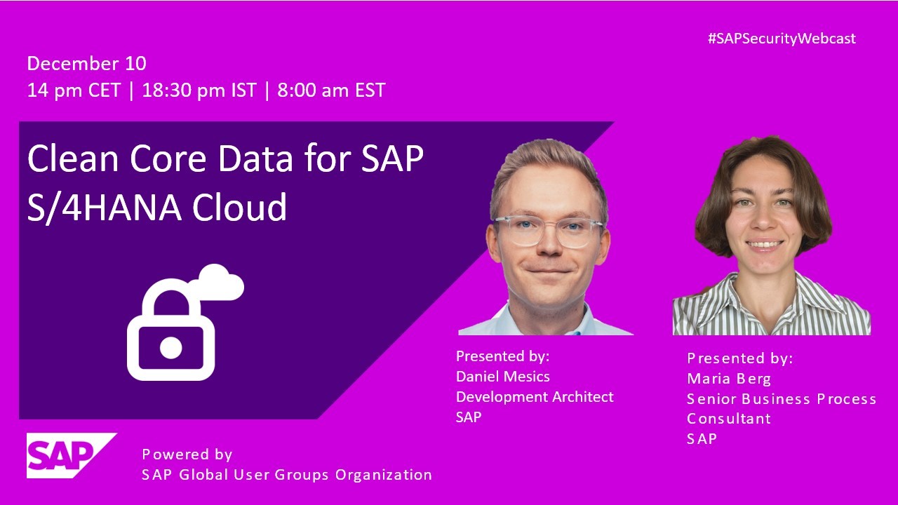Clean Core Data for SAP S/4HANA Cloud - SAP Community
