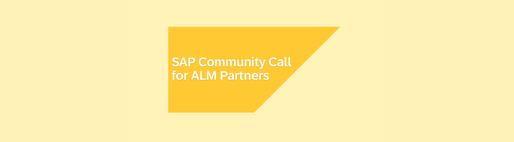SAP Community Call for ALM Partners Q2/2026 - SAP Community