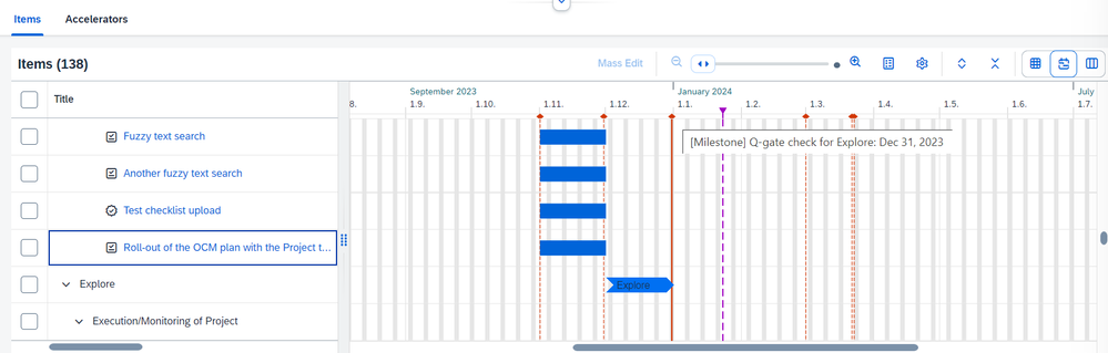 Visualize Quality Gates in the Gantt View